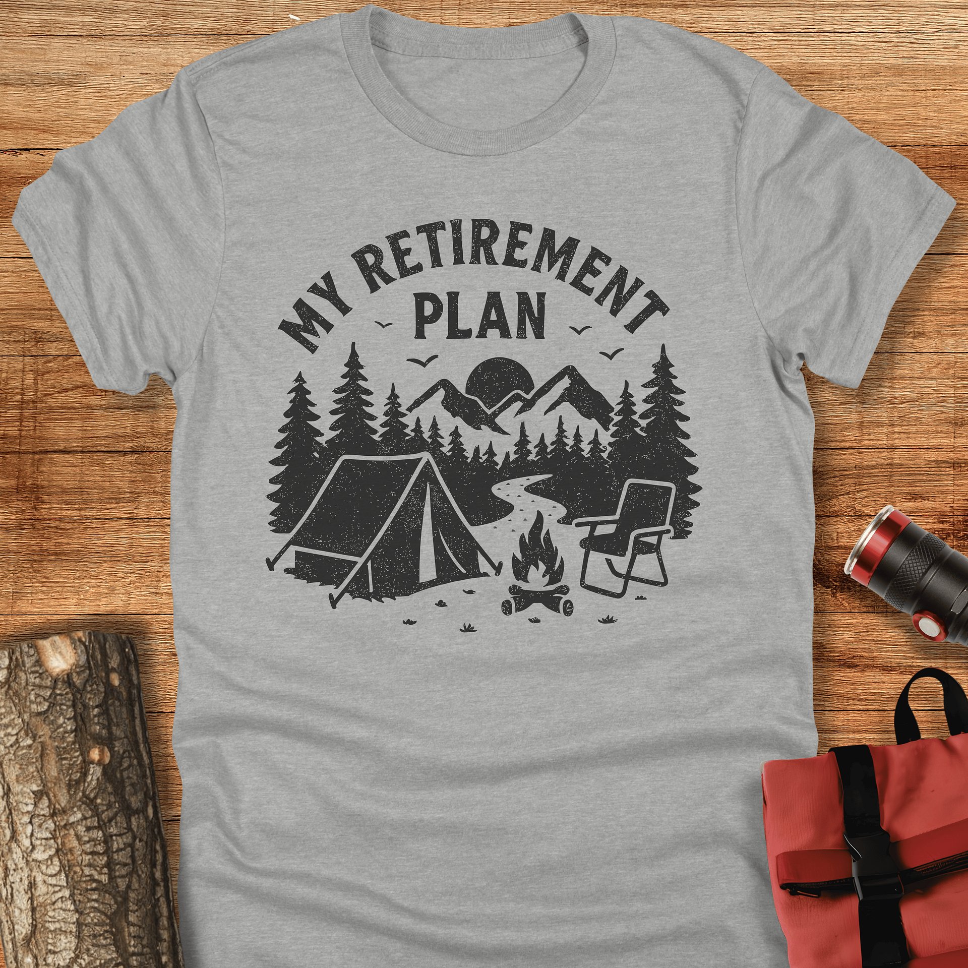 Retirement plan, Vintage camping t-shirt, Unisex product image (1)