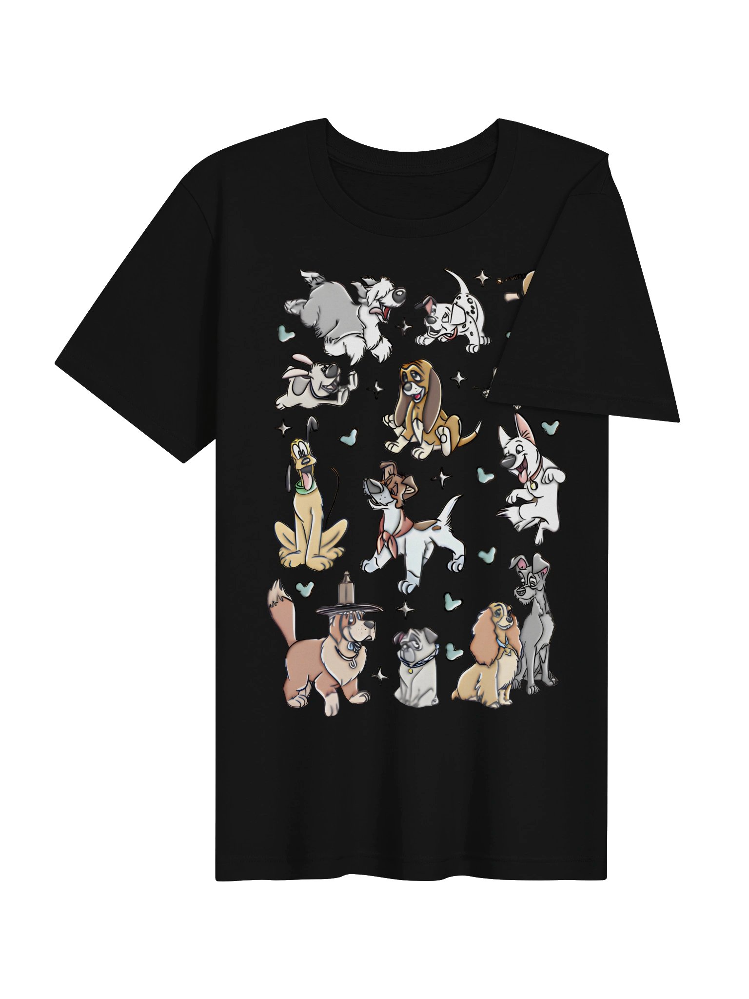 Cute Cartoon Dogs Sticker Tee product image (29)