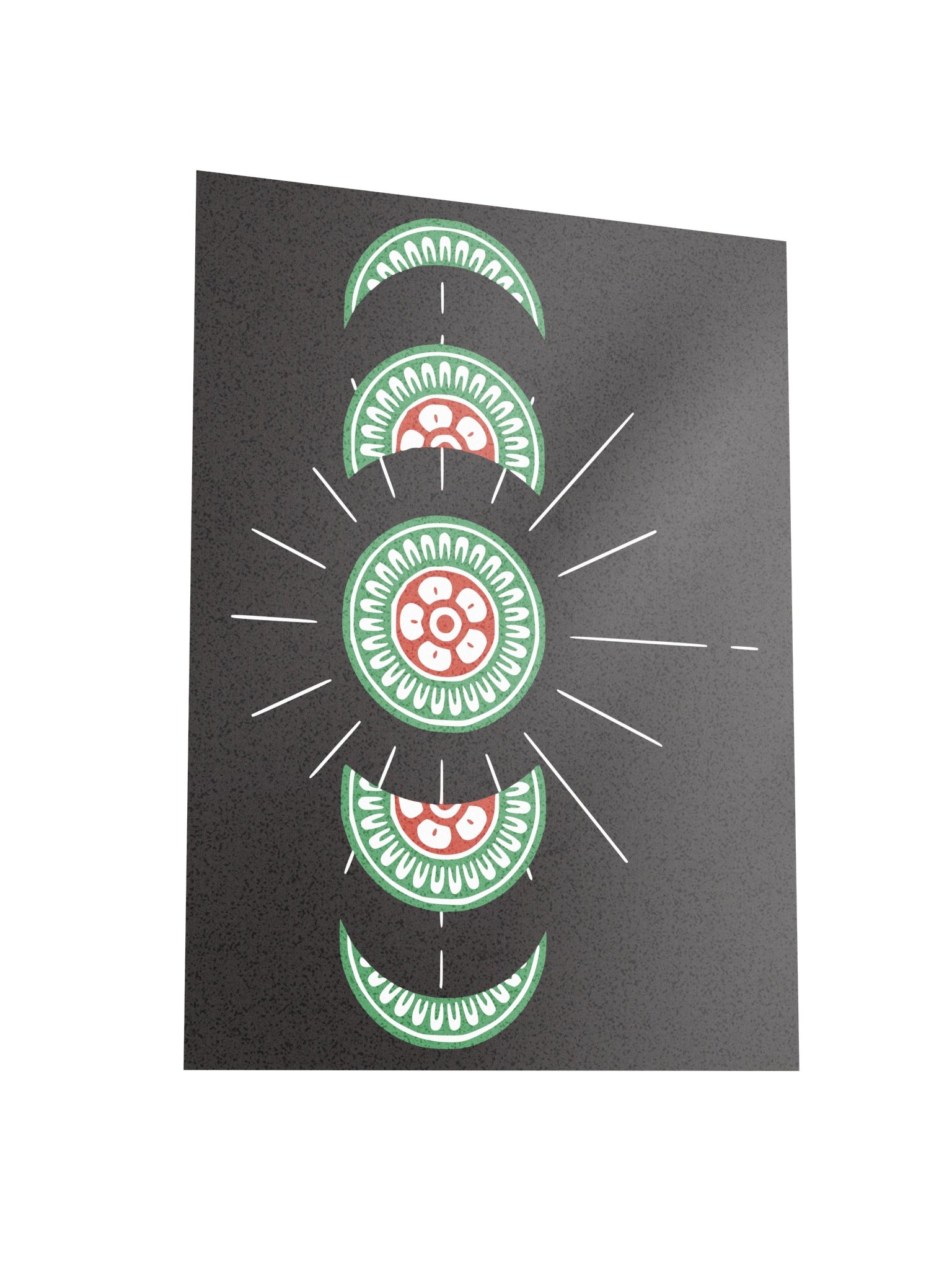 Mahjong 1 of Dots Moon Phases Board Game Room Poster - UNFRAMED product image (3)