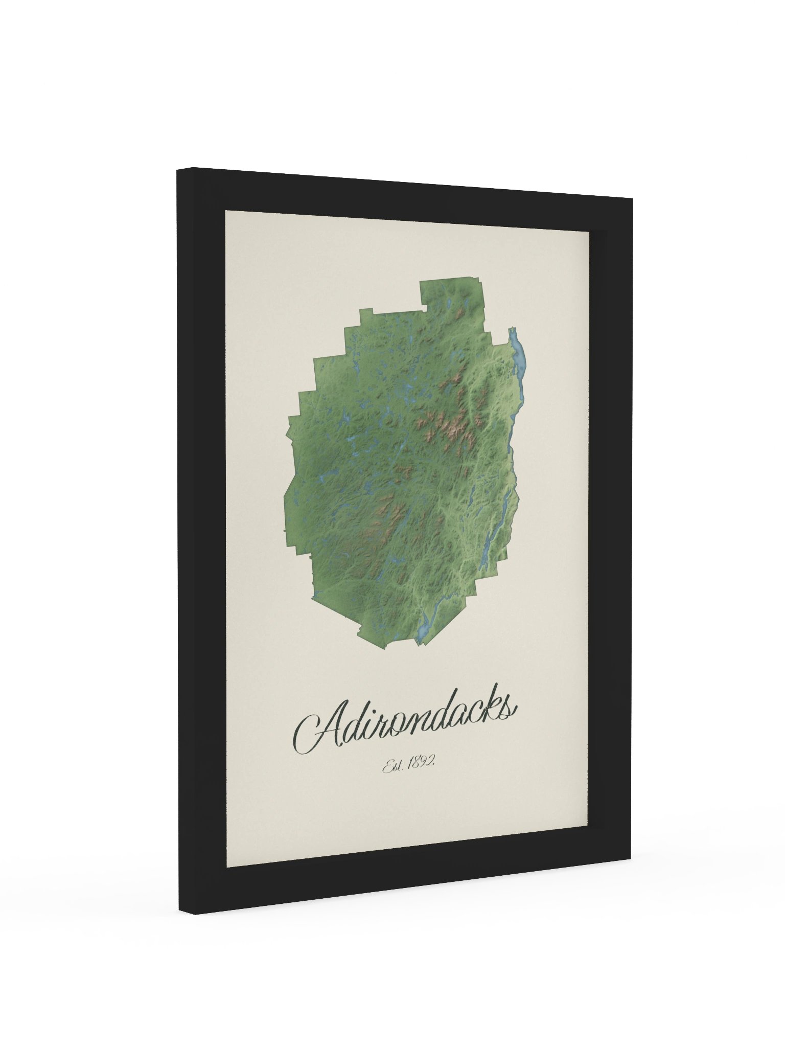 Adirondack Park Map Framed Print product image (18)
