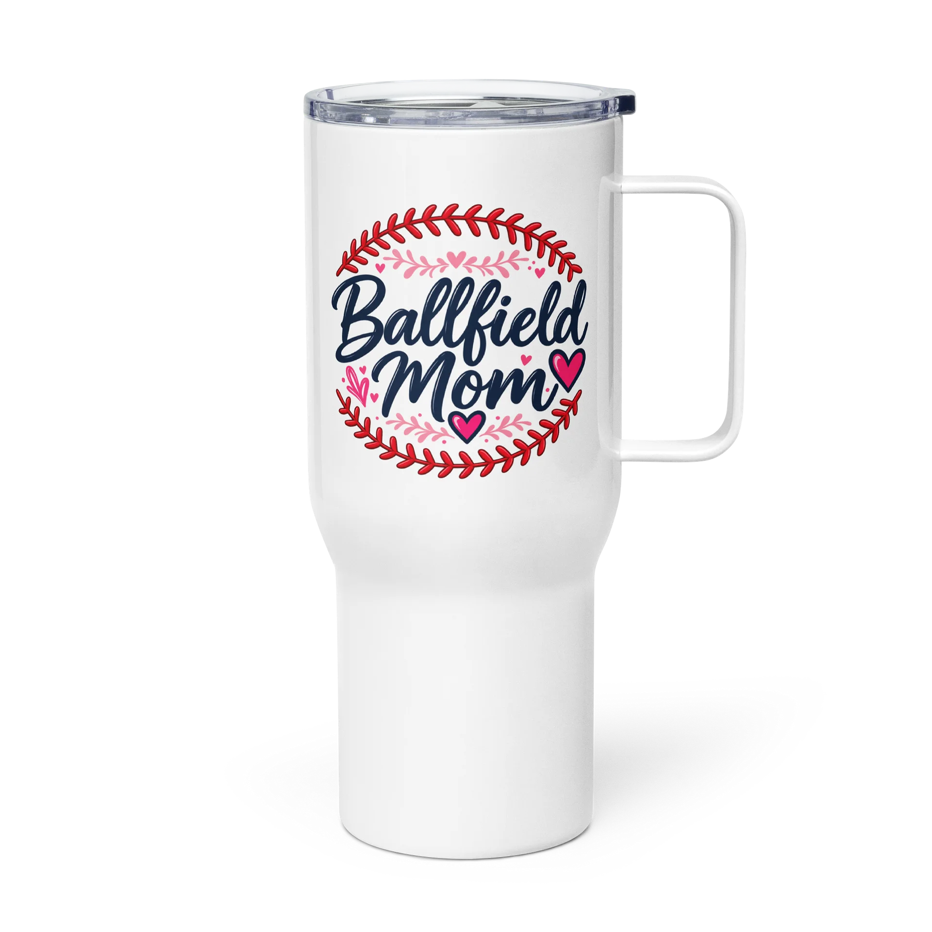 Ballfield Mom Baseball Tumbler with Handle | 25 oz & 40 oz product image (4)