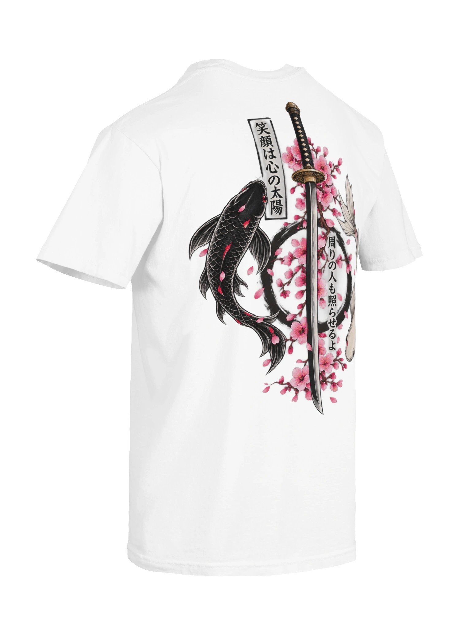 Japanese Koi Fish Katana T-Shirt | Sakura Streetwear Tee product image (10)