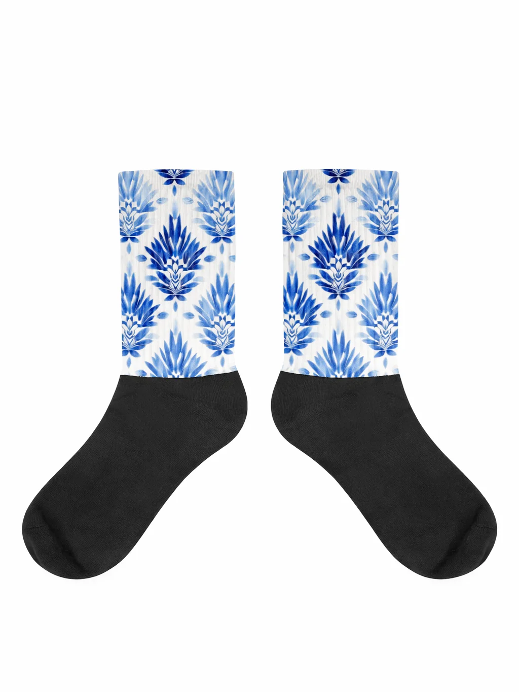 Blue Botanical Bliss Sublimated Socks product image (4)