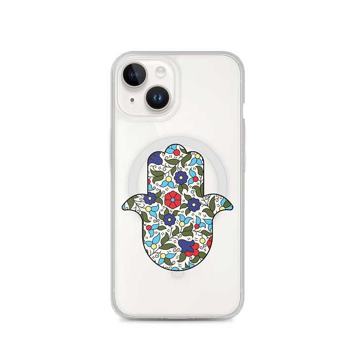 Hamsa Hand Khalili Floral Clear iPhone Case product image (4)