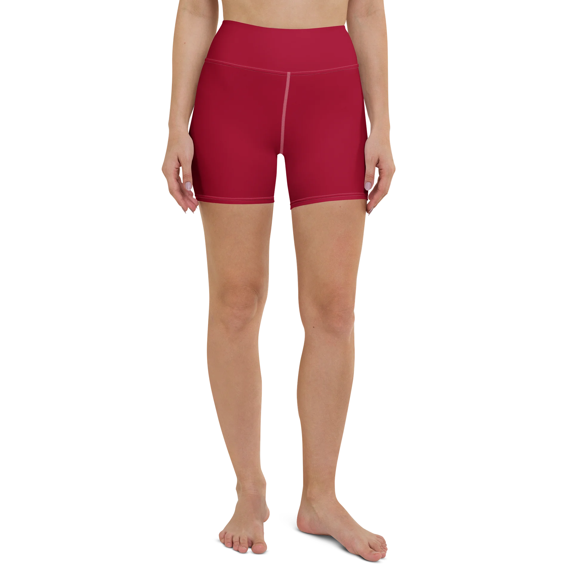 His House Womens Yoga Shorts - Red product image (2)