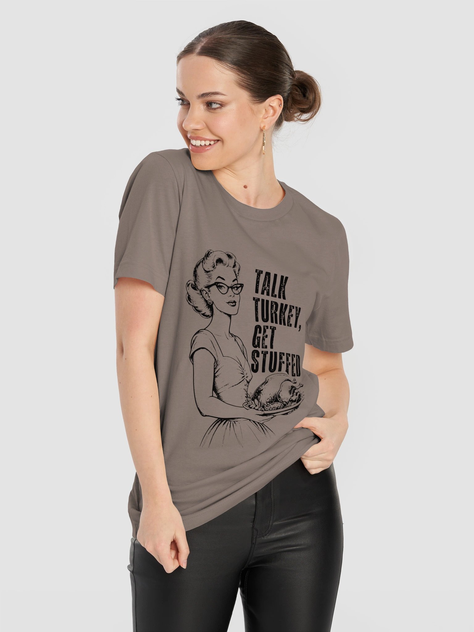 Talk Turkey, Get Stuffed | Funny Thanksgiving T-Shirt product image (53)
