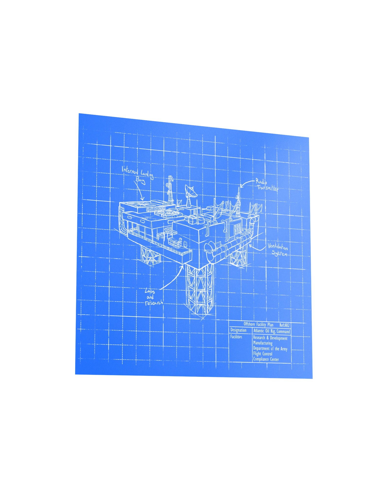 America Rising Blueprint Poster - The Oil Rig product image (12)