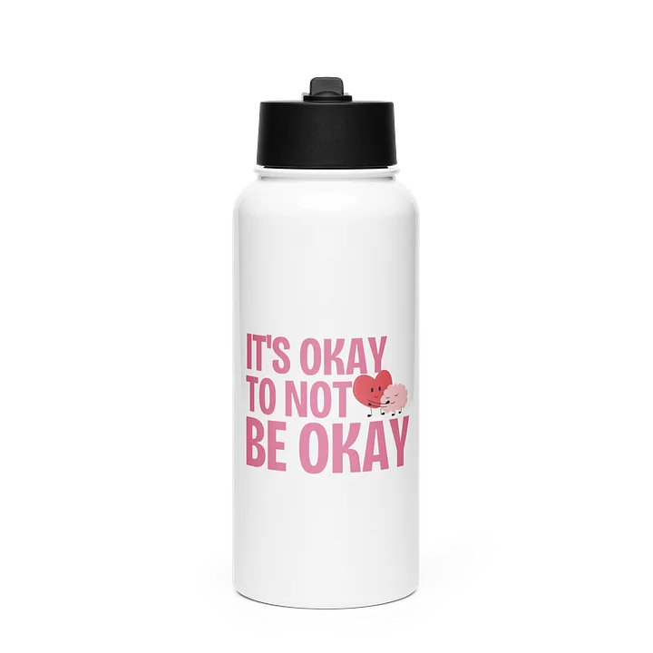 Smiling Heart and Brain Hug Stainless Steel Water Bottle product image (1)