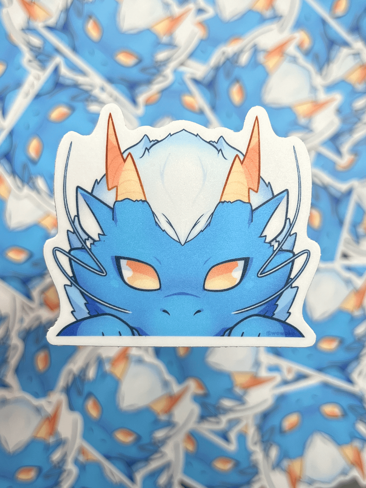 Four Symbols - Azure Dragon - Baby Peeker Sticker | WoWoKo