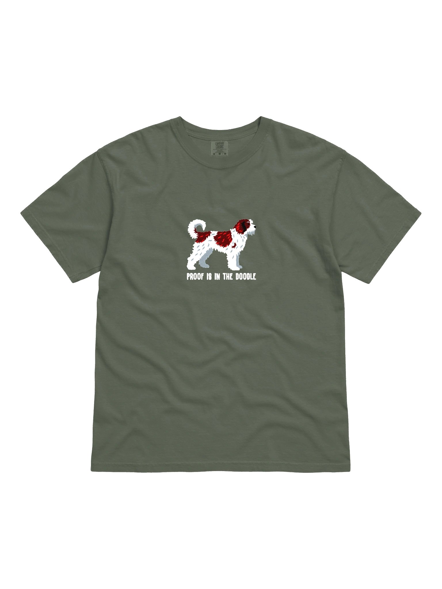 Proof Is in the Doodle T-Shirt(Embroidered) of a Doodle(Chocolate & White) product image (4)