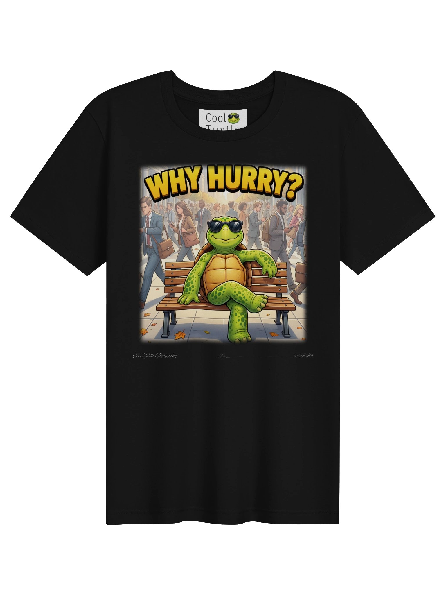 WHY HURRY? Cool Turtle Relaxed City Tee product image (1)