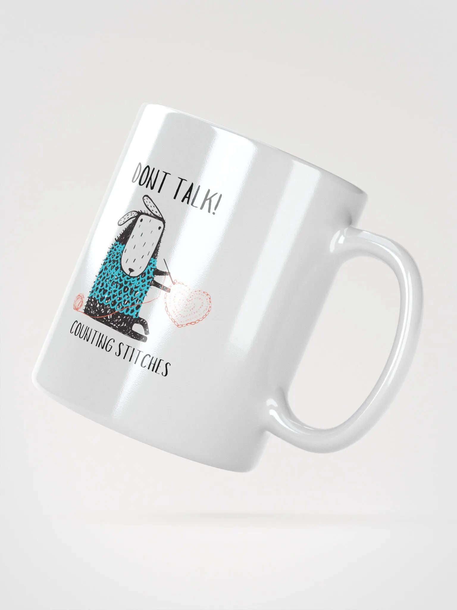 "Counting Stitches" White Coffee Mug product image (2)