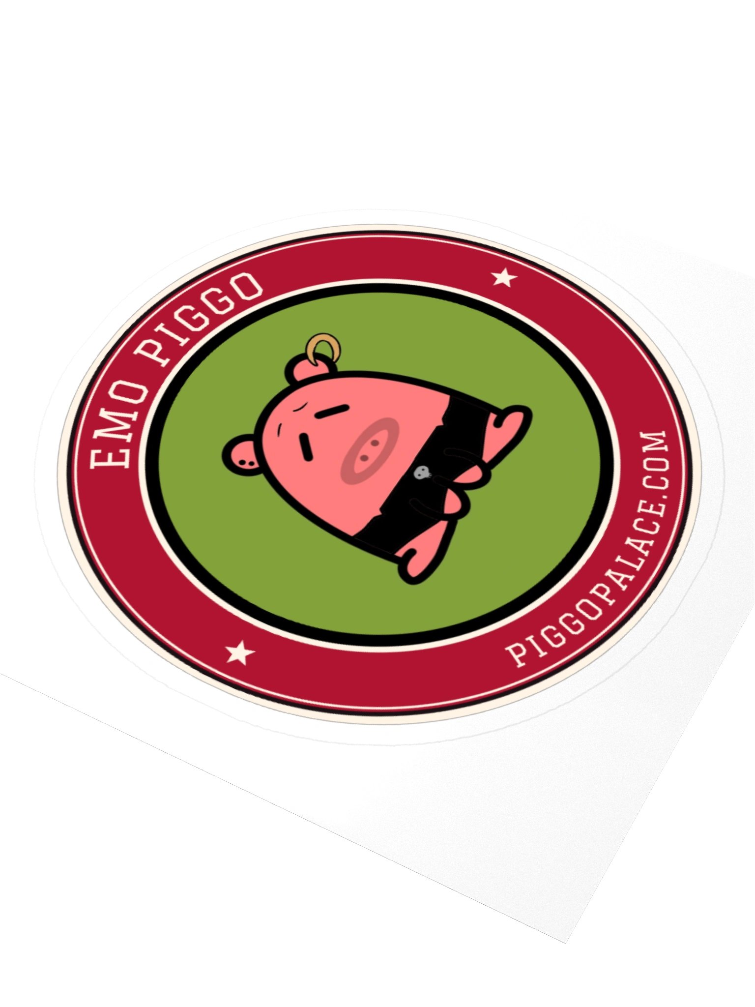 Emo Piggo Varsity Sticker product image (8)