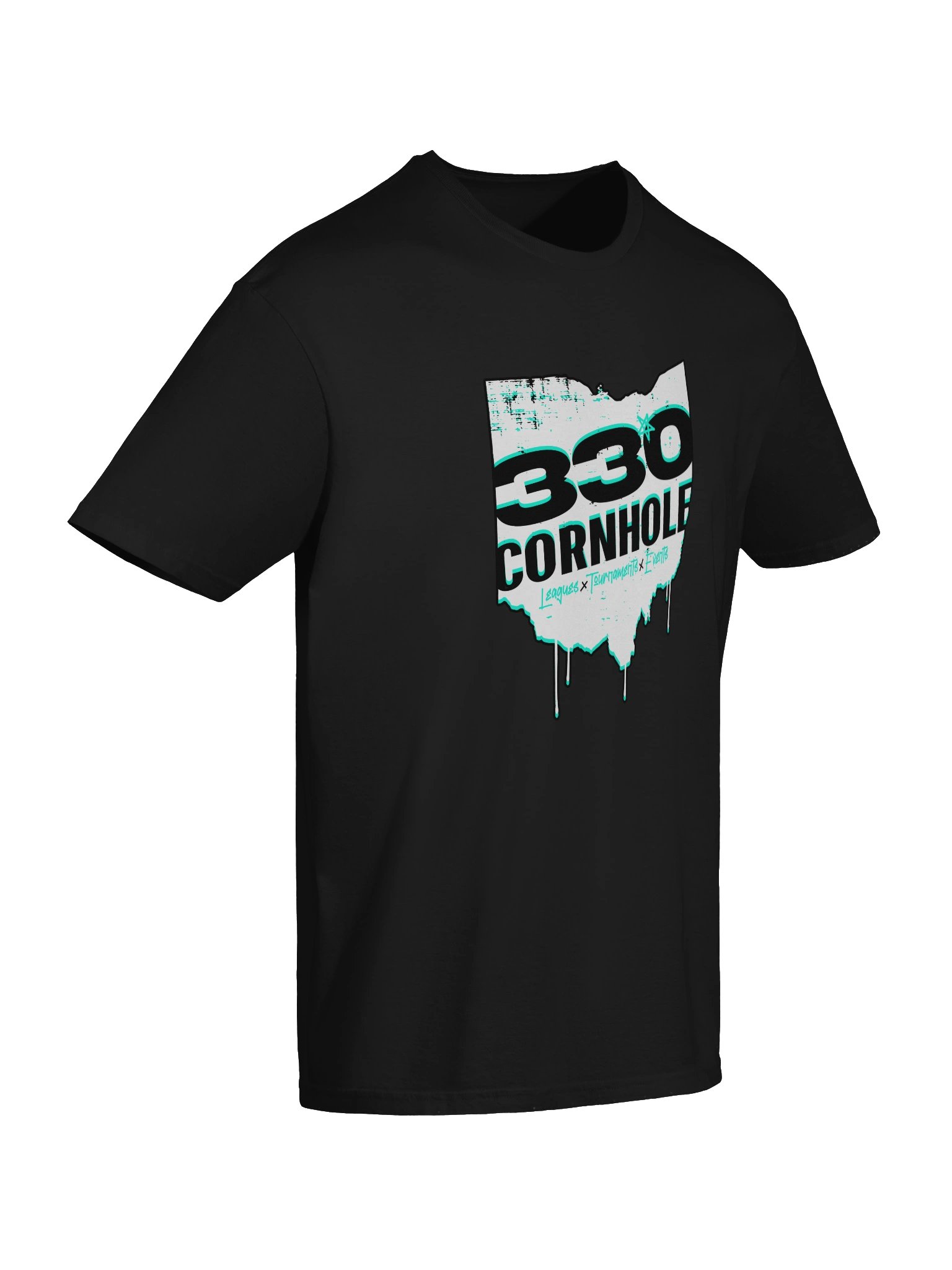 Gildan Softstyle 330 Cornhole Grunge State Outline T-Shirt - Front Logo product image (10)