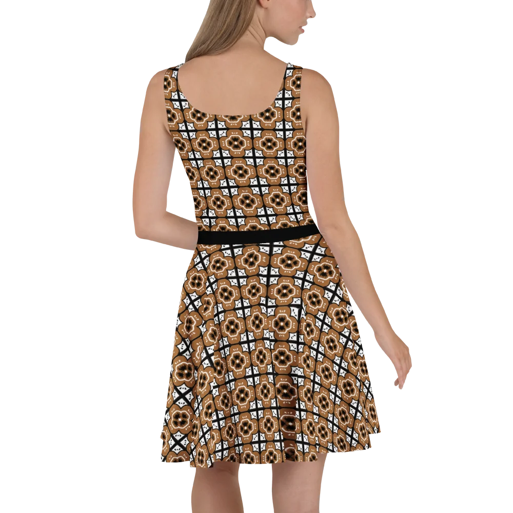 Rich Brown Arabesque Tile Dress product image (3)