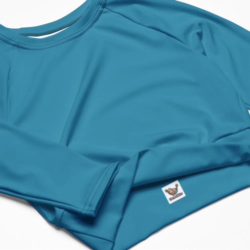 Blue Aquarius All-Over Crop Top product image (4)