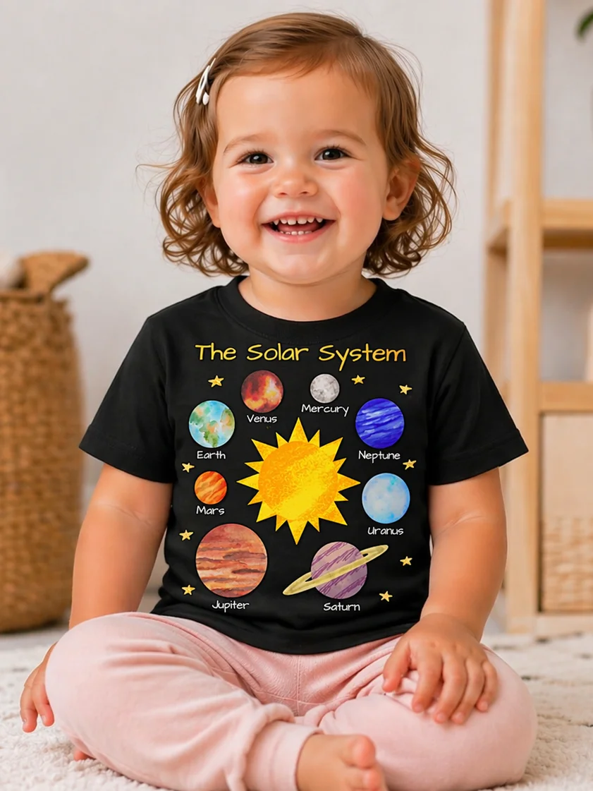 The Solar System - Science Toddler T-Shirt in Black product image (2)