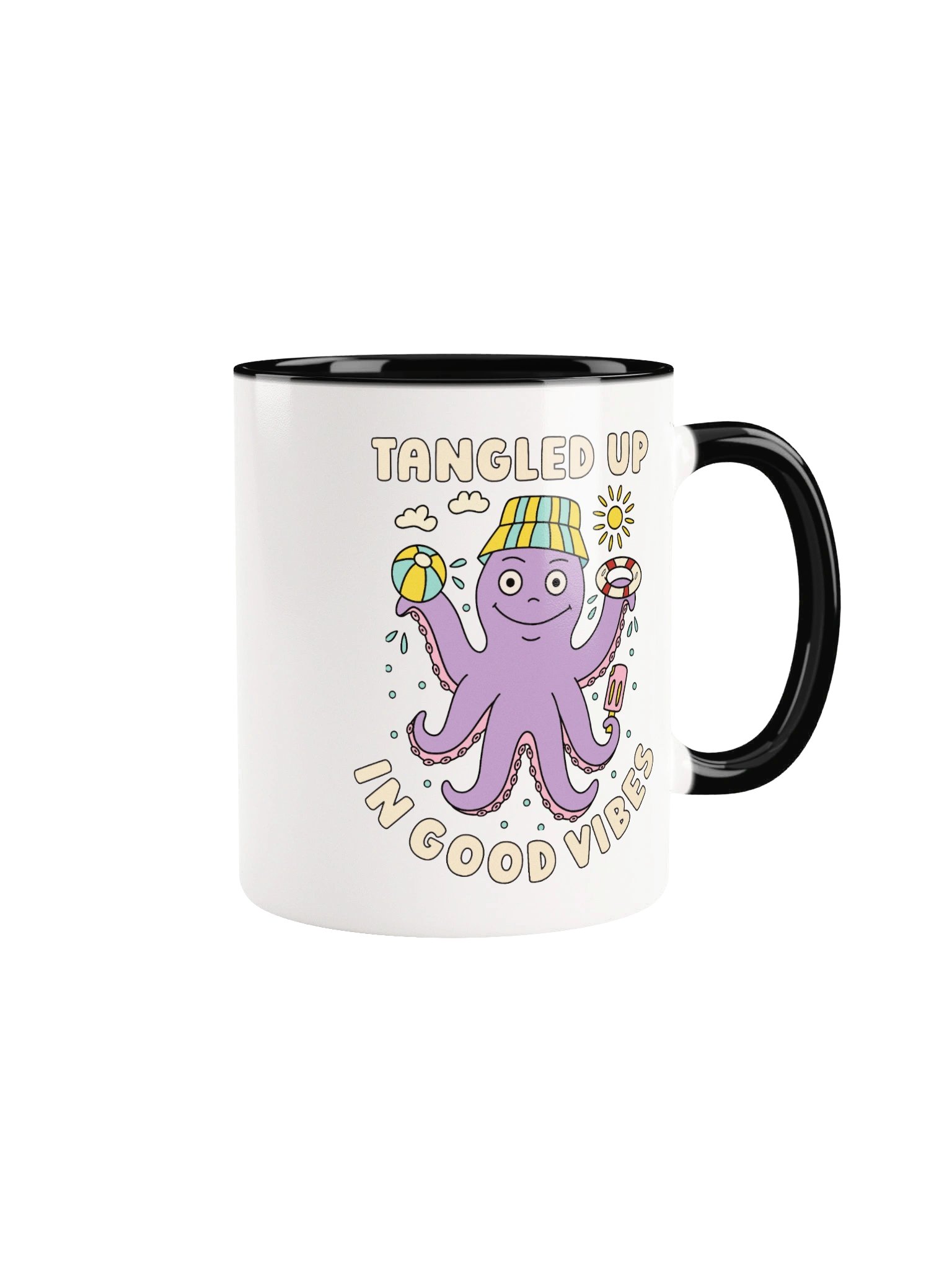 Tangled Up In Good Vibes Cute Silly Funny Octopus Mug product image (2)