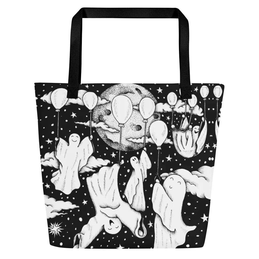 Floaty Ghosty, Night Sky Tote Bag product image (1)