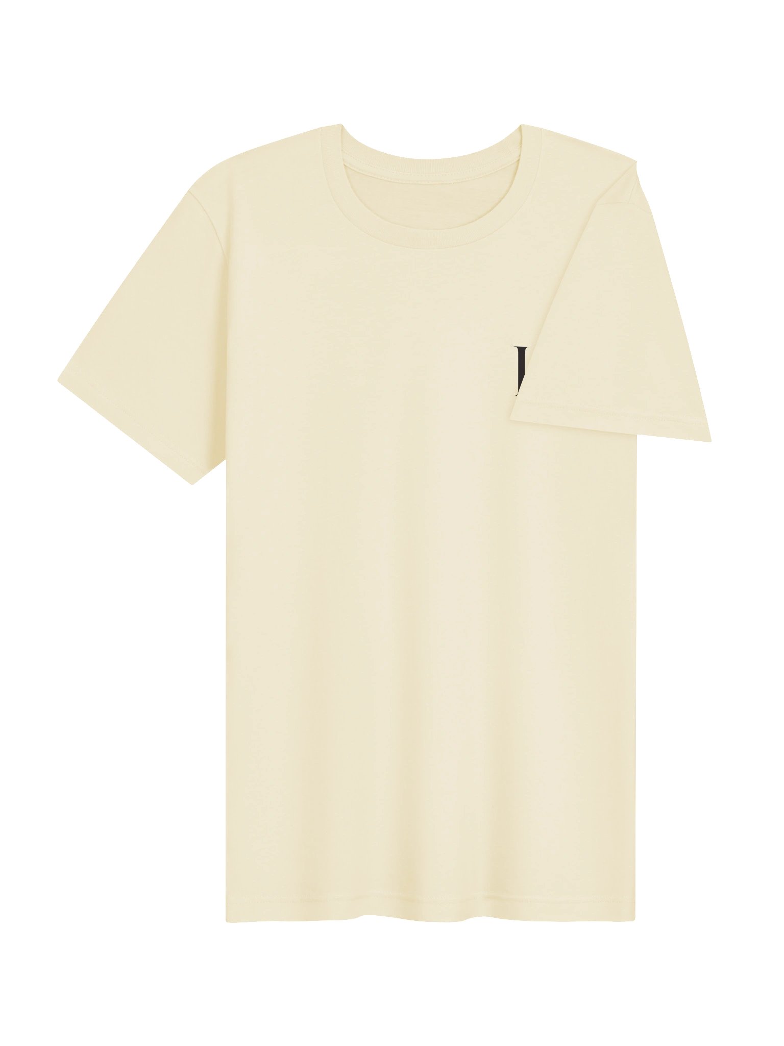 Monogram Crew Tee — Natural & White product image (8)
