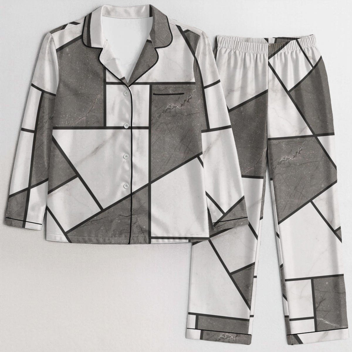 Monochrome Marble Geometric Pajama Set product image (1)