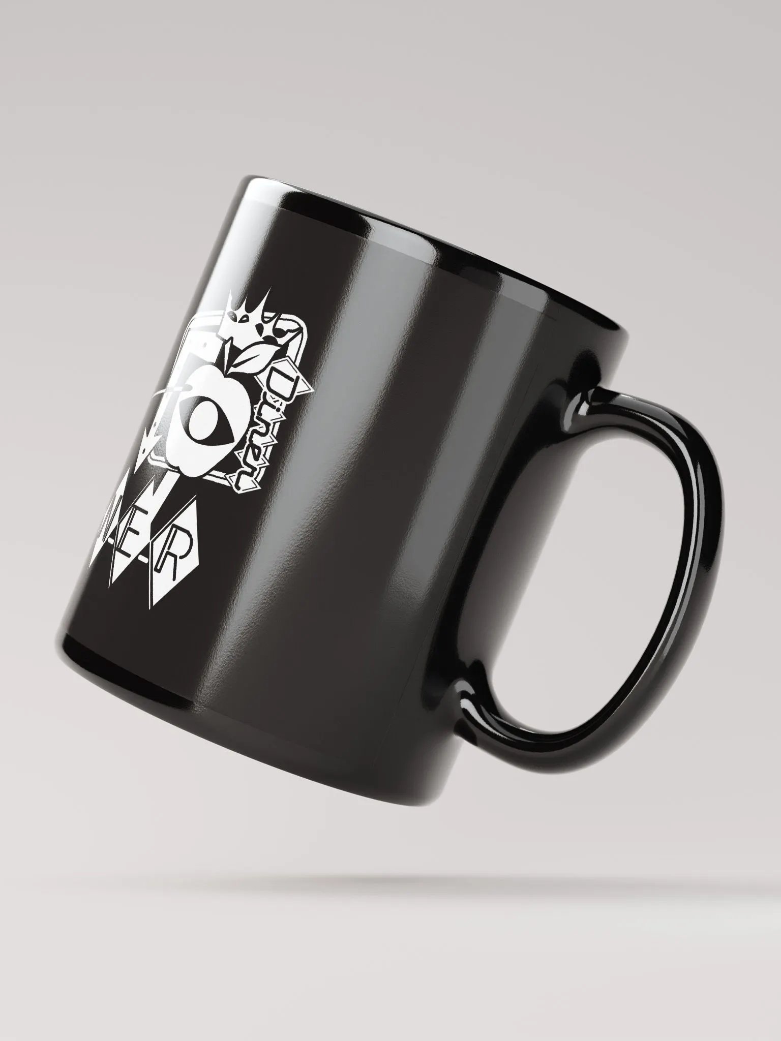 King Apple Diner (White) ✦ Black Glossy Mug product image (4)