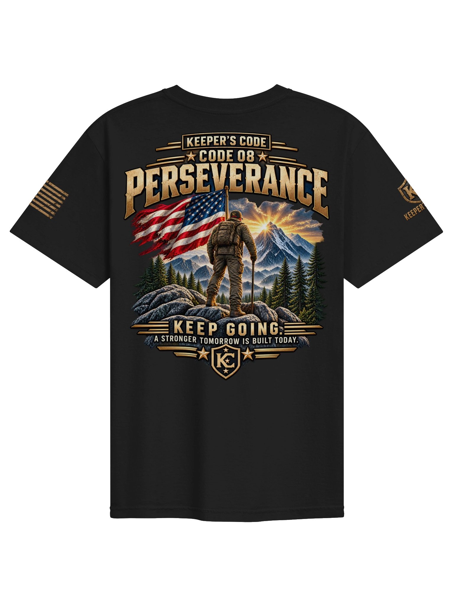 Men’s Perseverance Keep Going Motivational Graphic T-Shirt product image (3)