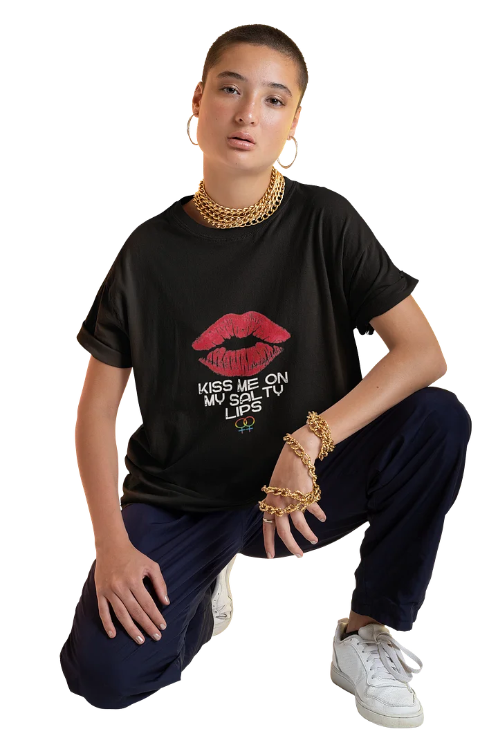 LGBTQ+ T-Shirt - Kiss Me On My Salty Lips (dark) product image (1)