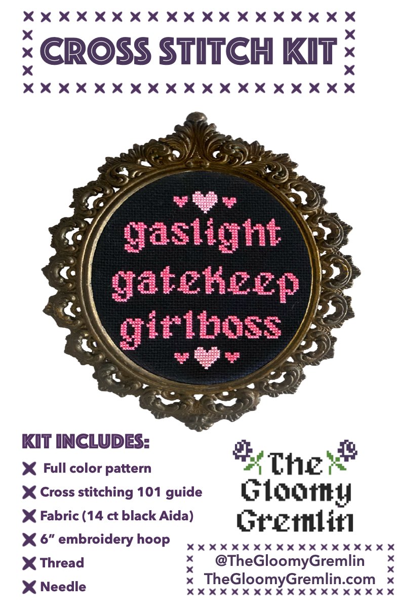 Gaslight Gatekeep Girlboss - Cross Stitch Kit product image (2)