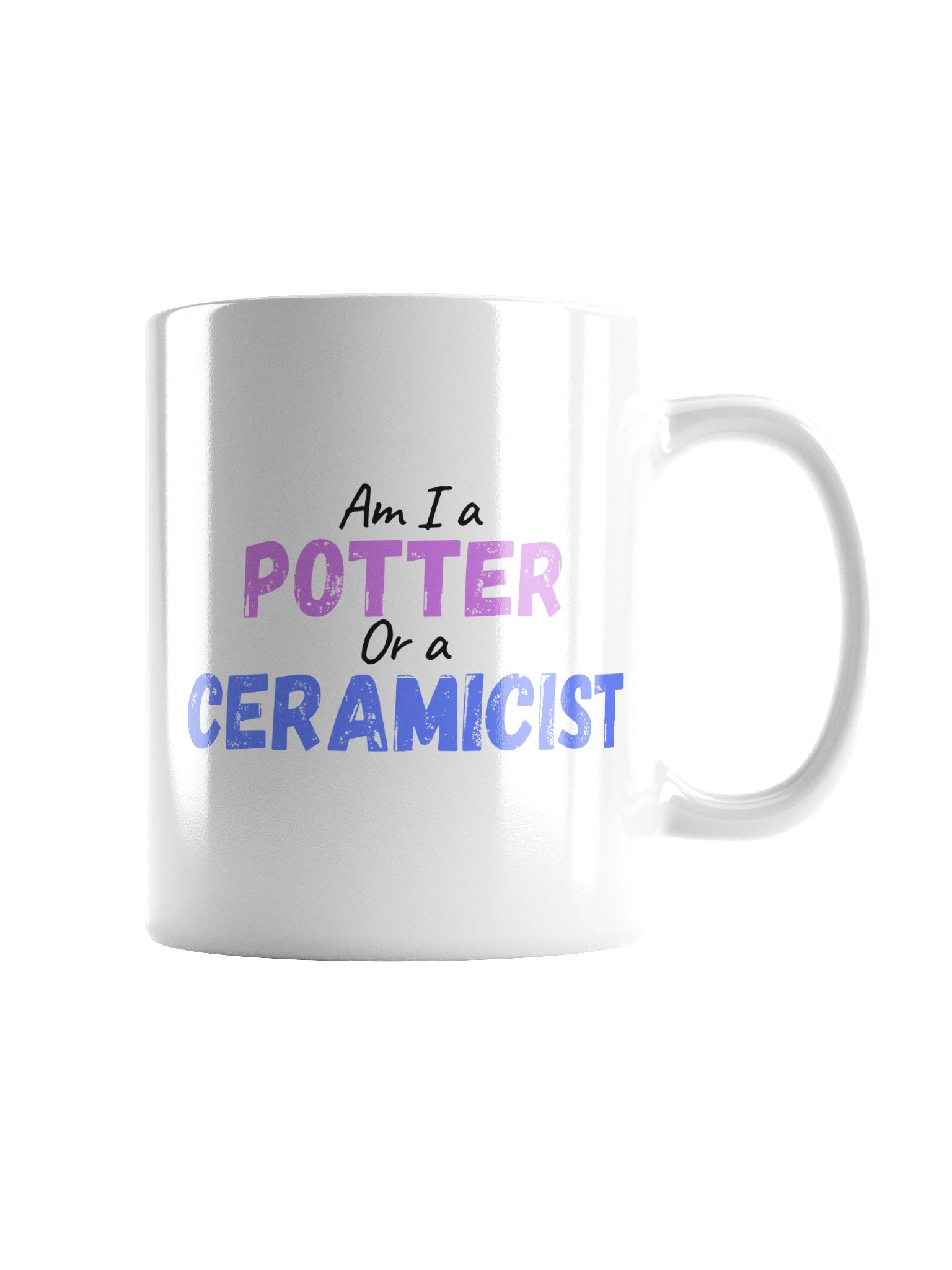 Am I a Potter or a Ceramicist White Glossy Mug product image (2)