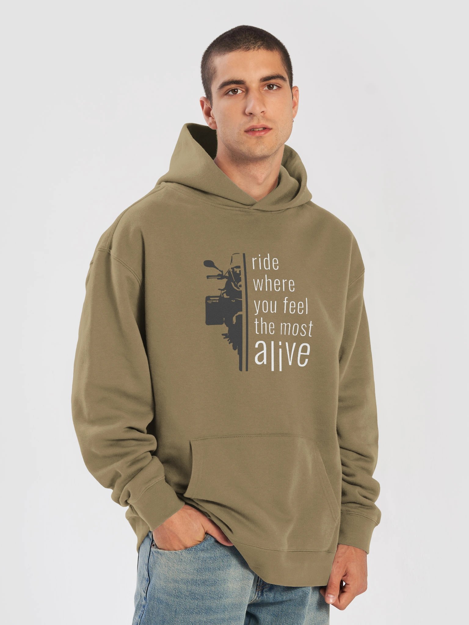 Ride where you feel the most Alive | Adventure Motorcycle Hoodie product image (28)