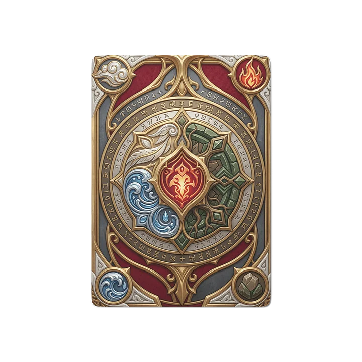 Mythical Elemental Poker Playing Cards | Fantasy RPG Runic Medallion Card Deck product image (2)