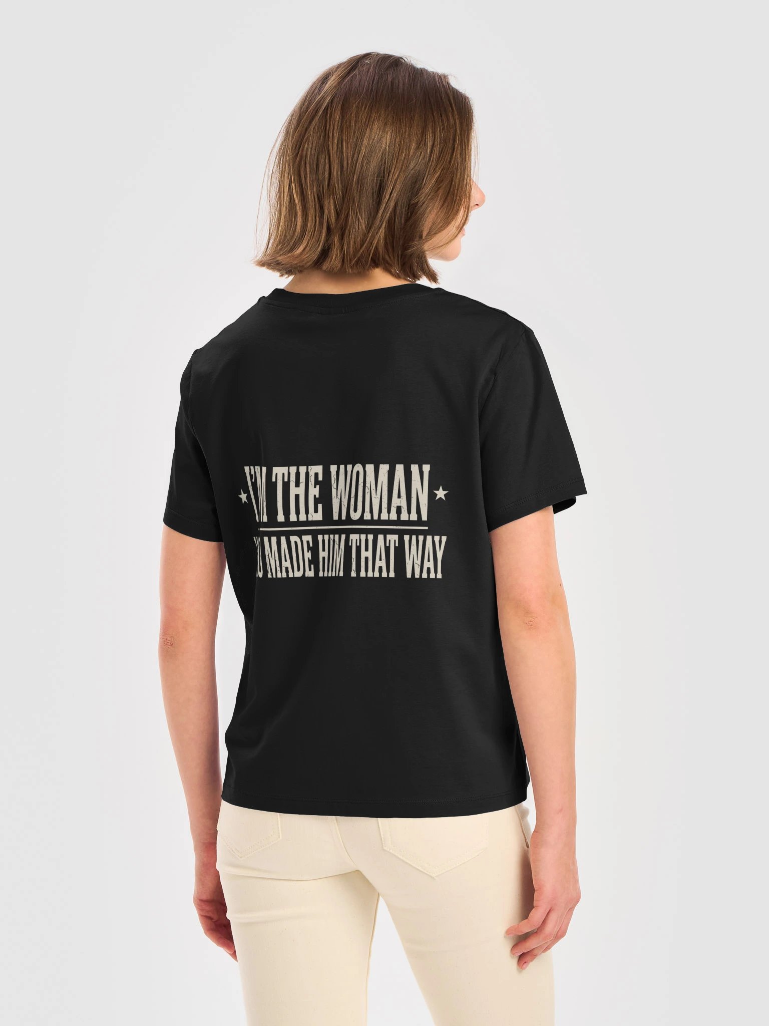 I'm The Woman Who Made Him That Way Shirt - Matching Couple Tee product image (19)
