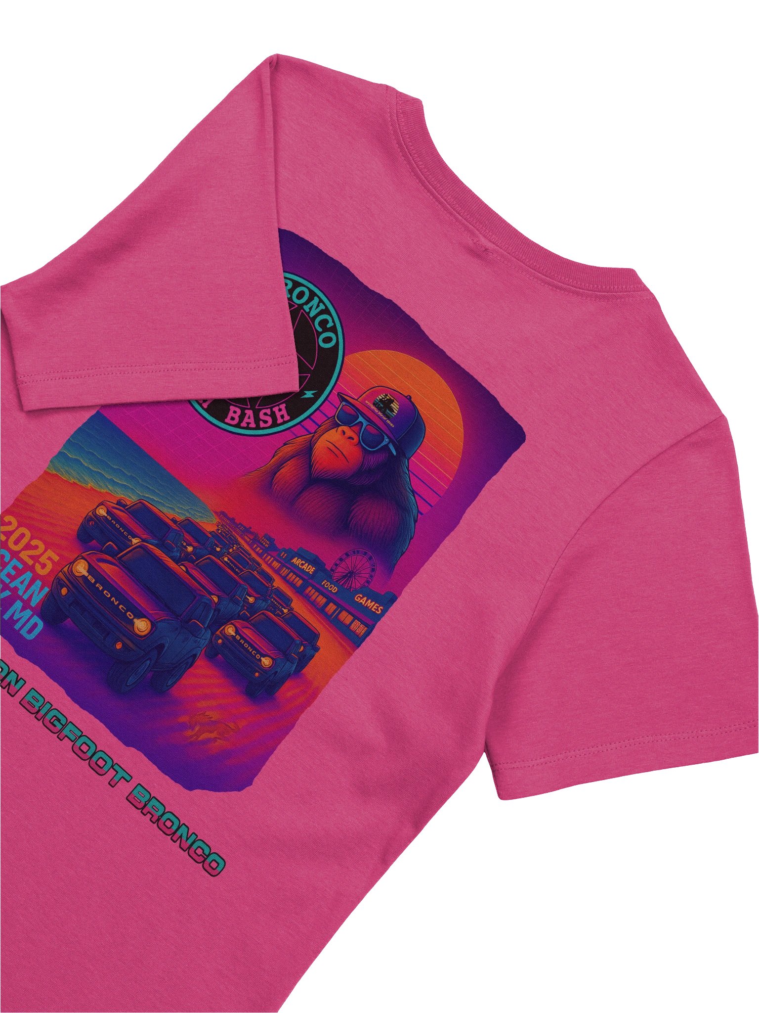 2025 Bronco Beach Bash Ocean City / Destination Bigfoot Bronco Collab | Women's Relaxed Fit Bella + Canvas Supersoft T-Shirt (Multiple Colors Available) product image (81)