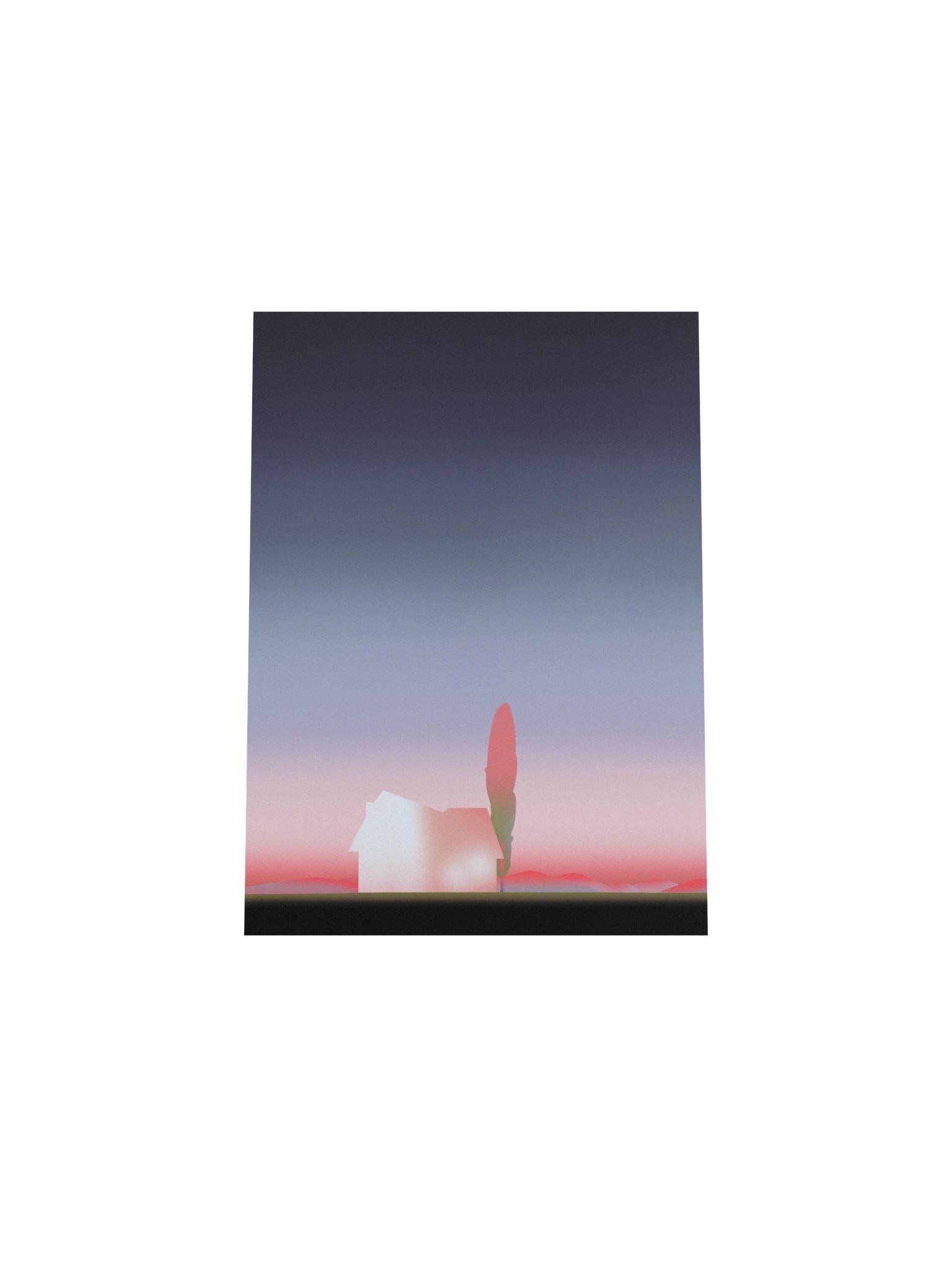 Serene Dusk – Minimalist Landscape Art Print product image (33)
