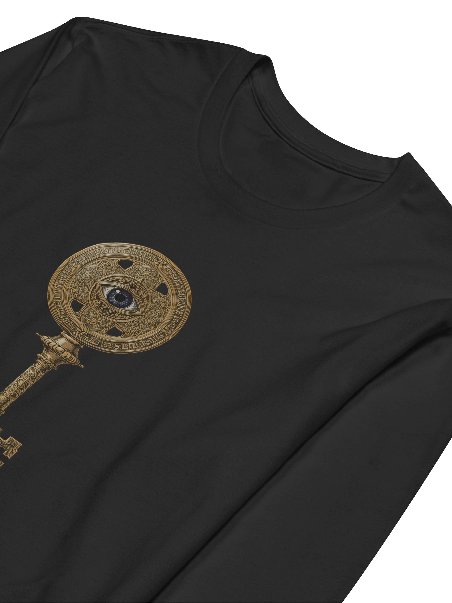 The Gatekeeper’s Key – Black Continuum Edition (Front & Back Print) | Premium Fitted Long Sleeve product image (3)