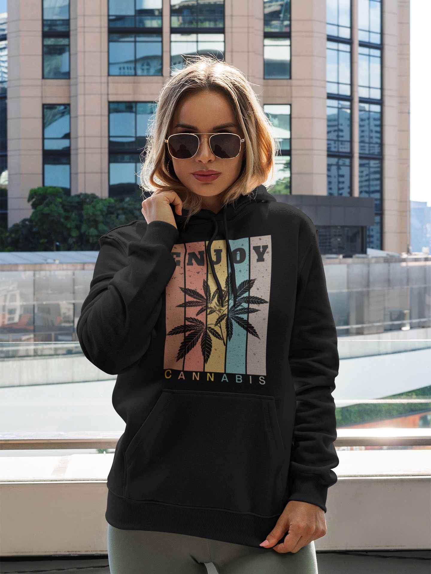 Enjoy Cannabis – Stay Cool, Calm & Colorful - Premium Pullover Hoodie product image (1)