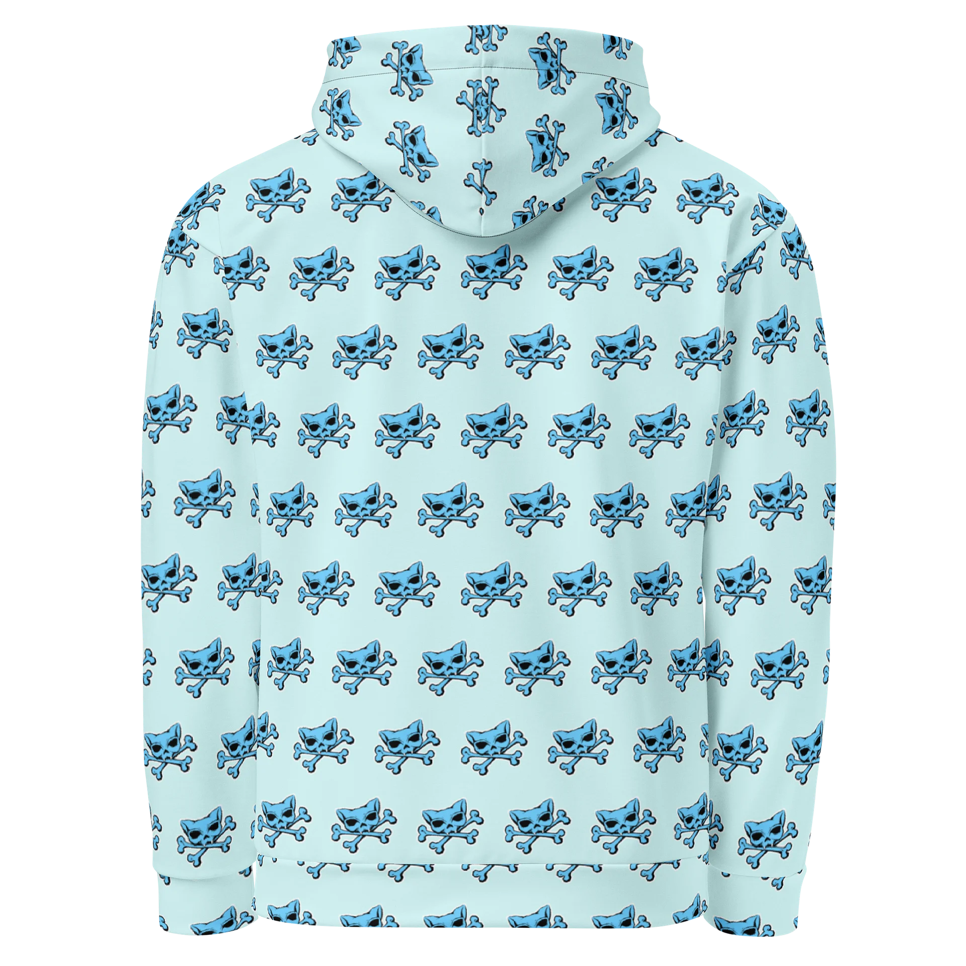 (Light Mode) Blue Kat Skull Hoodie product image (2)