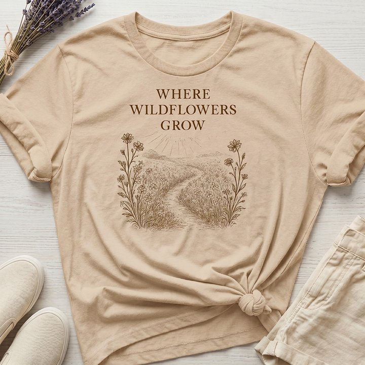 Heritage Goods: "Wildflowers Grow" Organic T-Shirt product image (1)