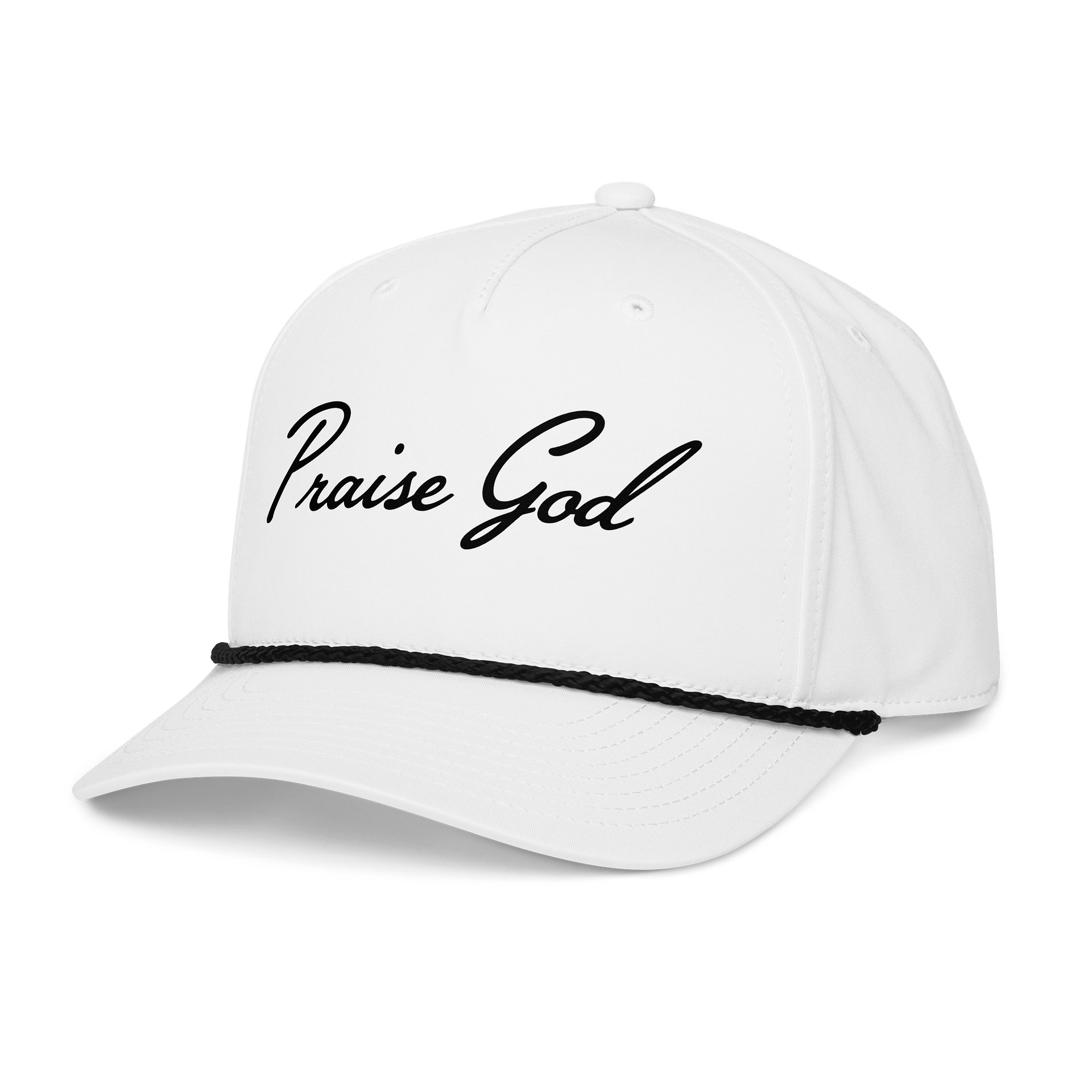 PRAISE GOD ESSENTIAL GOLF ROPE HAT - WHITE product image (3)