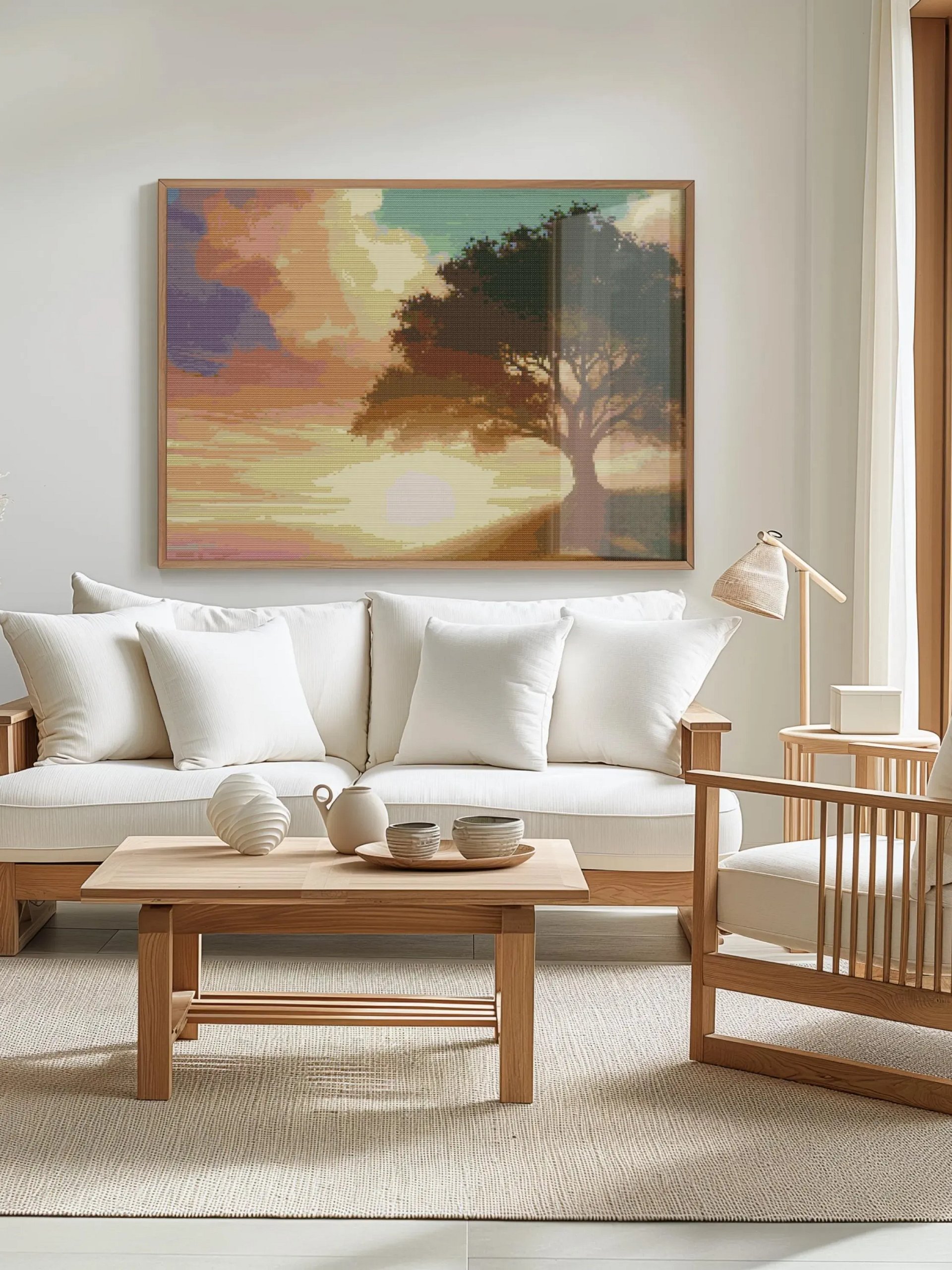 Landscape Tranquil Sunrise Cross Stitch Pattern product image (6)