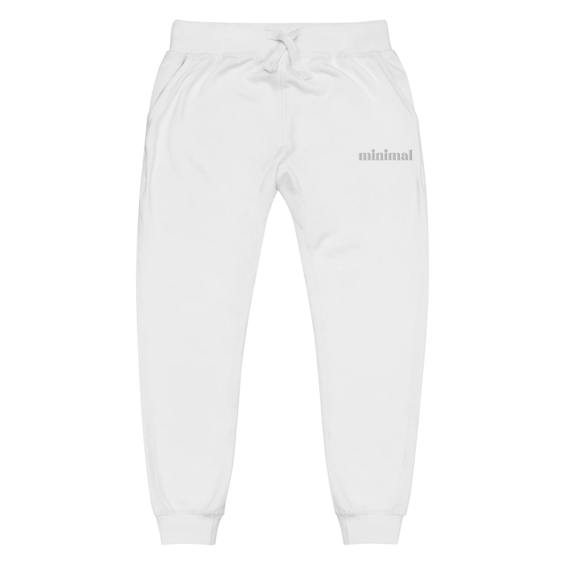 001: white stitched joggers product image (1)