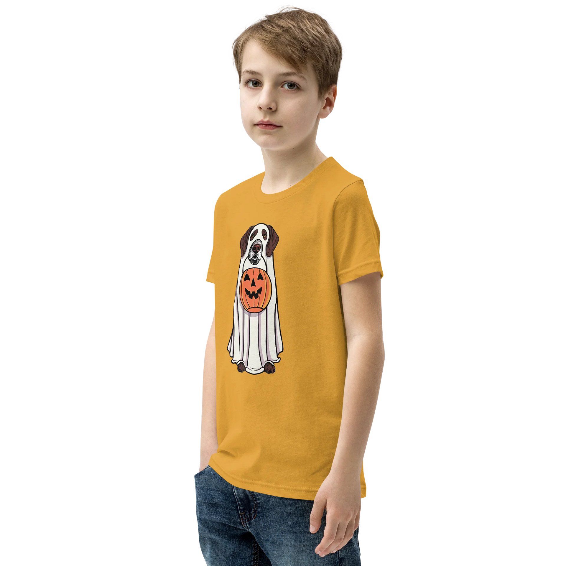 Halloween German Shorthaired Pointer(Liver Roan) Youth T-Shirt product image (4)