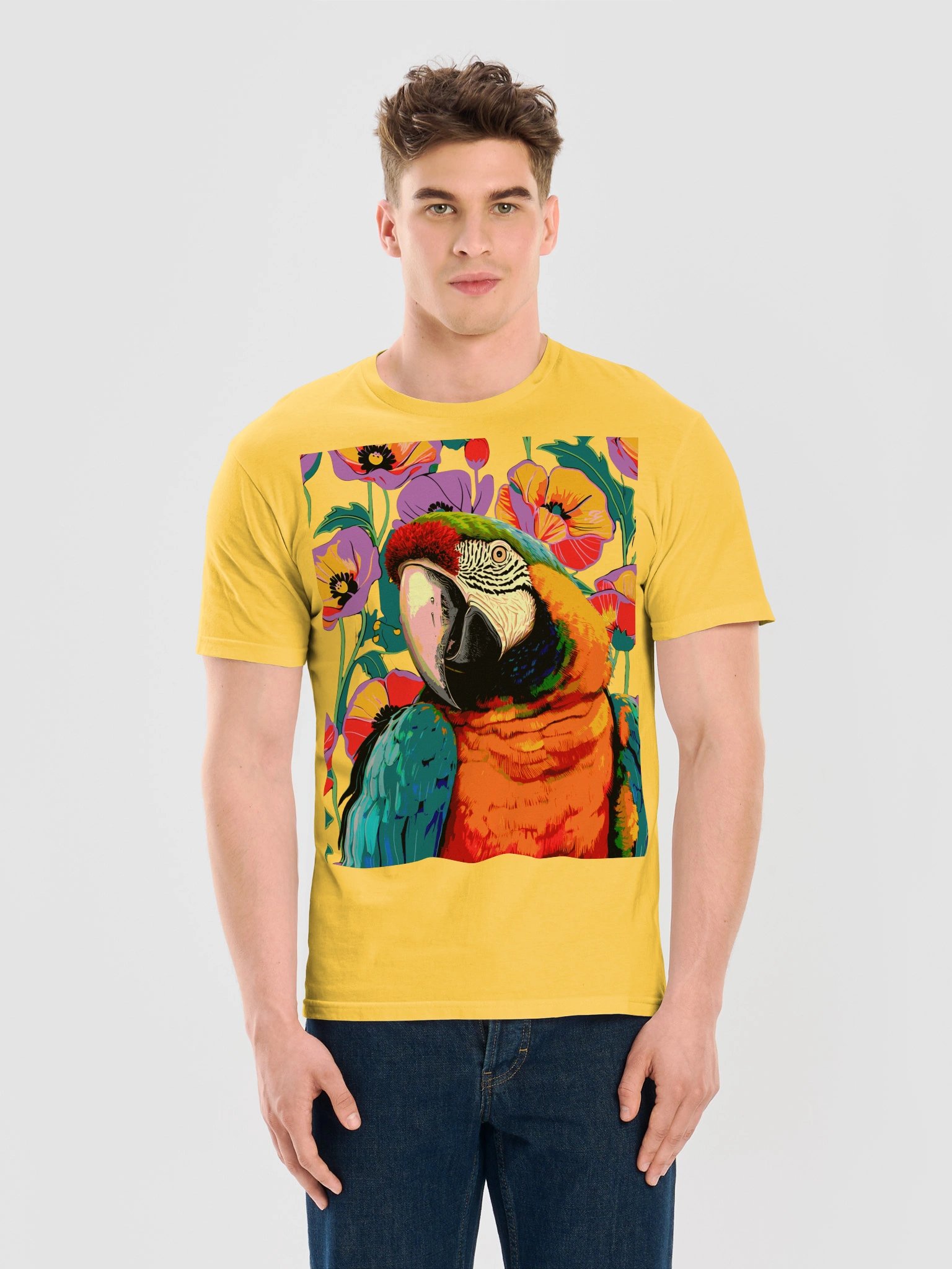 Vibrant Parrot Floral Tee product image (81)