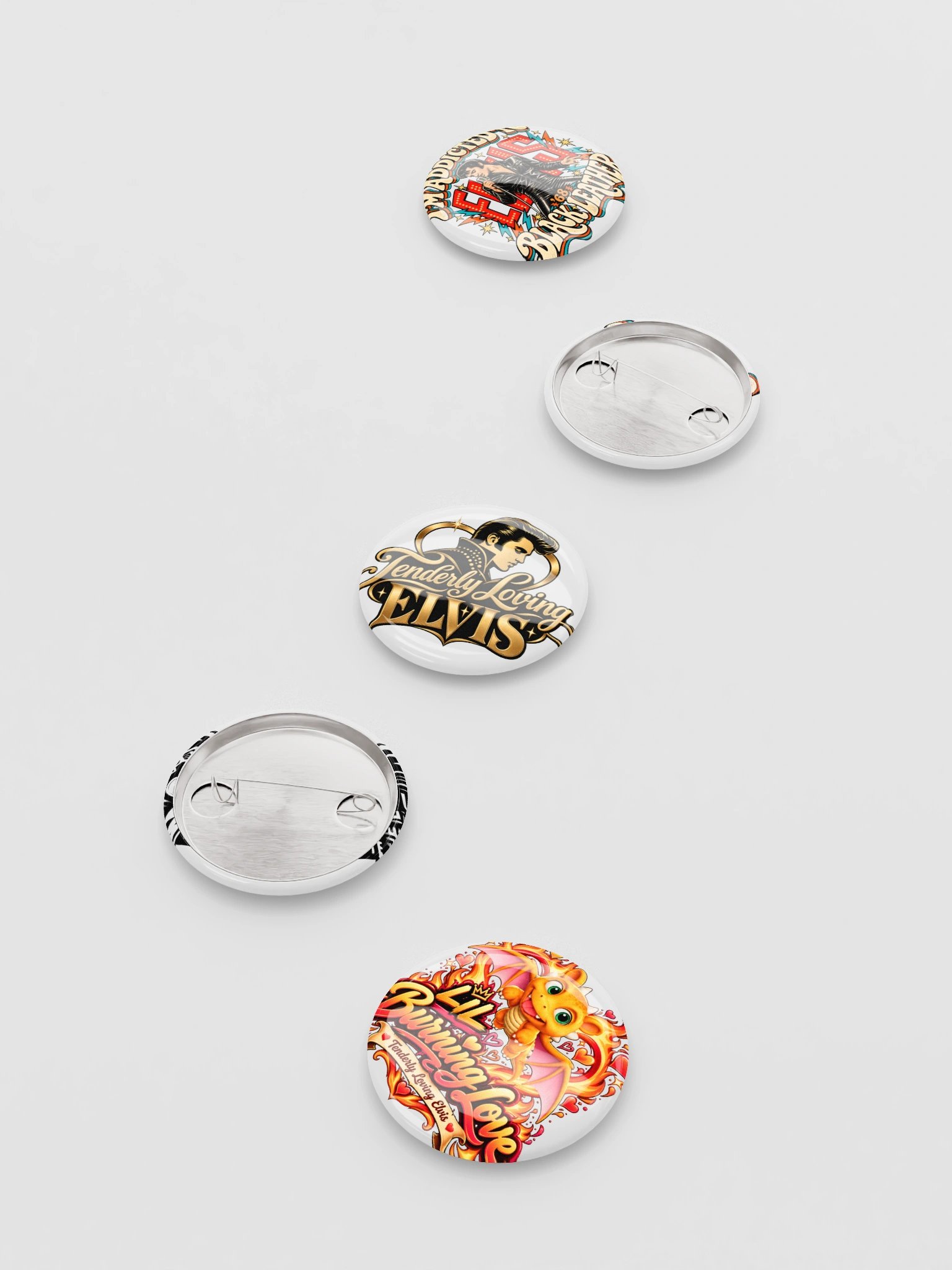 I’m Addicted to Elvis ’68 Pin Buttons Set product image (7)