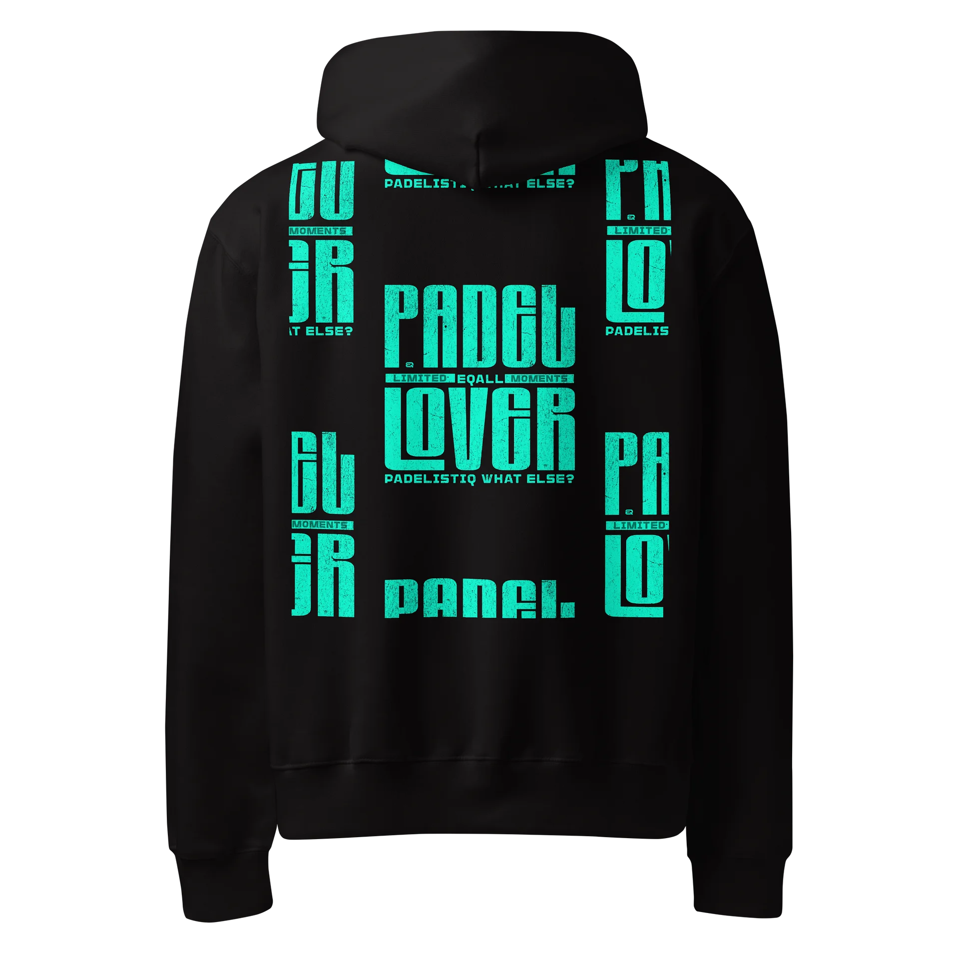 PADELISTIQ Lover Bella Butterfly Champ Hoodie R3CVR.i by EQALL® Essentials_Turq. Multiprint product image (1)