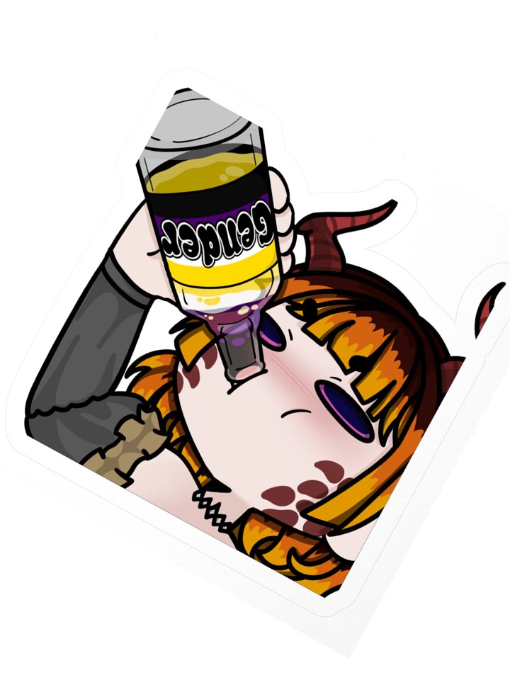 KaiaRain Nonbinary Gender Juice Pride Sticker product image (2)