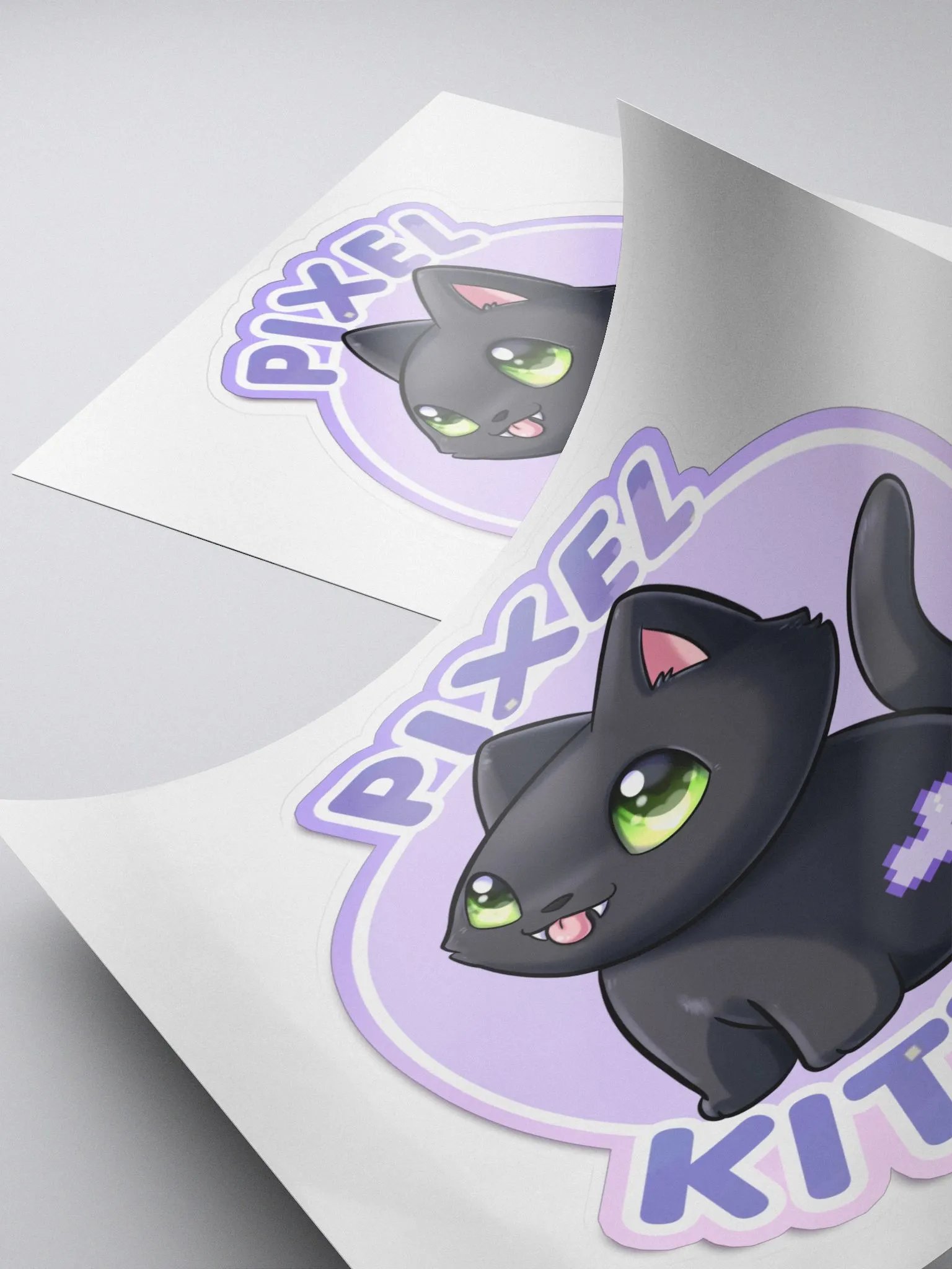 Pixel Kitten Kitty Logo Sticker product image (4)