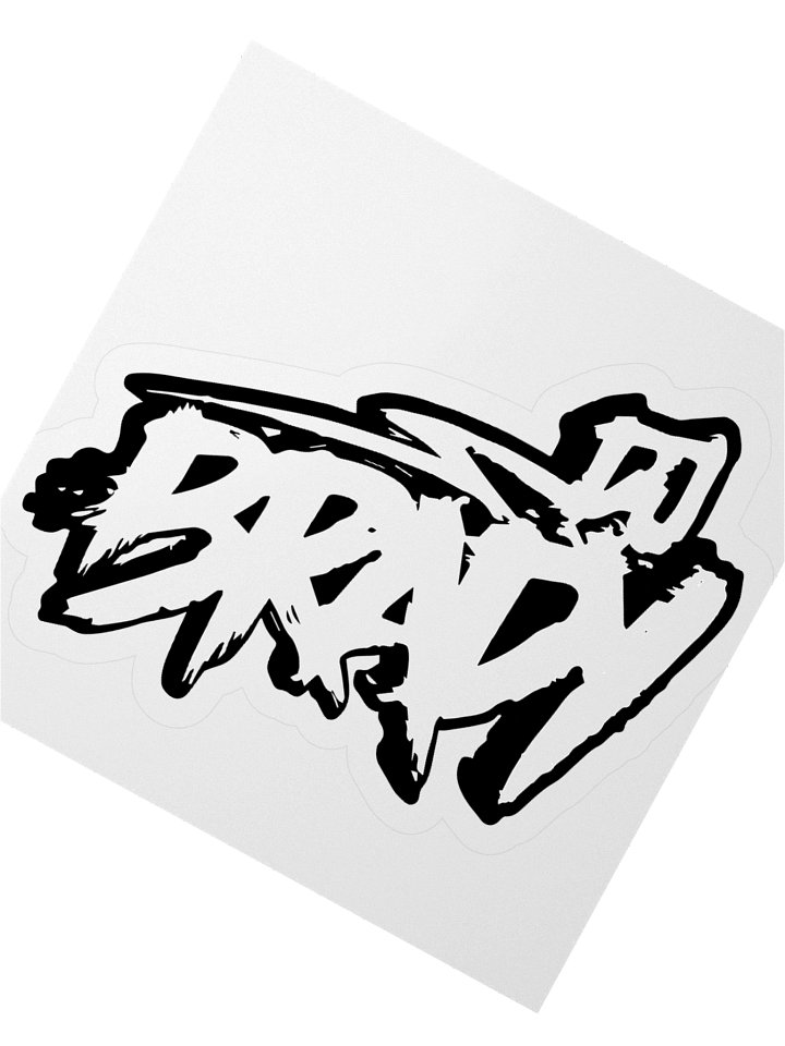 Graffiti DJ Brady Logo Kiss Cut Stickers product image (7)