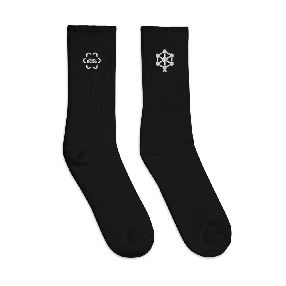 RB Embroidered Socks in Black product image (3)